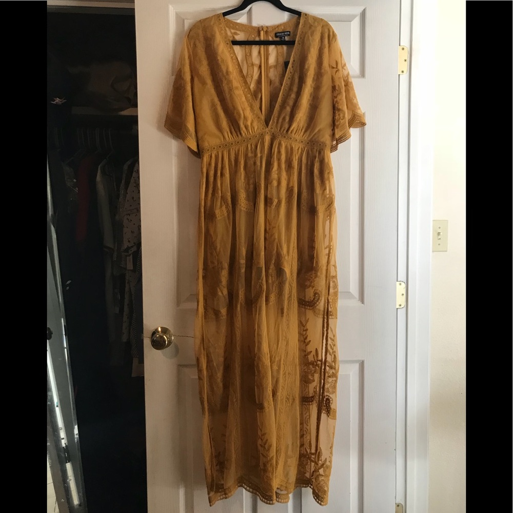 Lace maxi romper